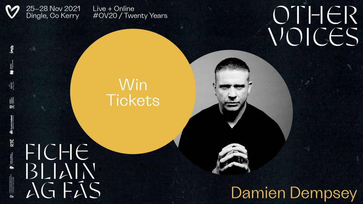 Damien Dempsey (@damodempsey) on Twitter photo COMPETITION 🏆 I am giving away 1 pair of golden tickets to my performance at The Church of St James this Sunday at <a href="/OtherVoicesLive/">Other Voices</a> ! All you have to do is retweet this tweet! Competition ends FRIDAY at 12PM! Damo x COMPETITION 🏆 I am giving away 1 pair of golden tickets to my performance at The Church of St James this Sunday at <a href="/OtherVoicesLive/">Other Voices</a> ! All you have to do is retweet this tweet! Competition ends FRIDAY at 12PM! Damo x
