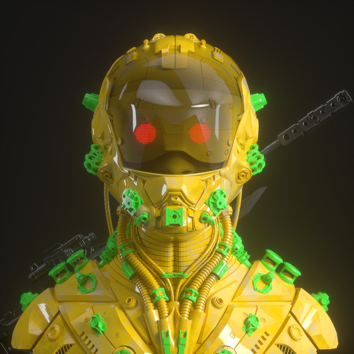 ShoeGuardian's tweet photo. My yellow @guardiansnft has caught the @SOLParasitesNFT bug lately.  #3 kills me, why you gotta do me like that https://t.co/tHwAiBQaJ2