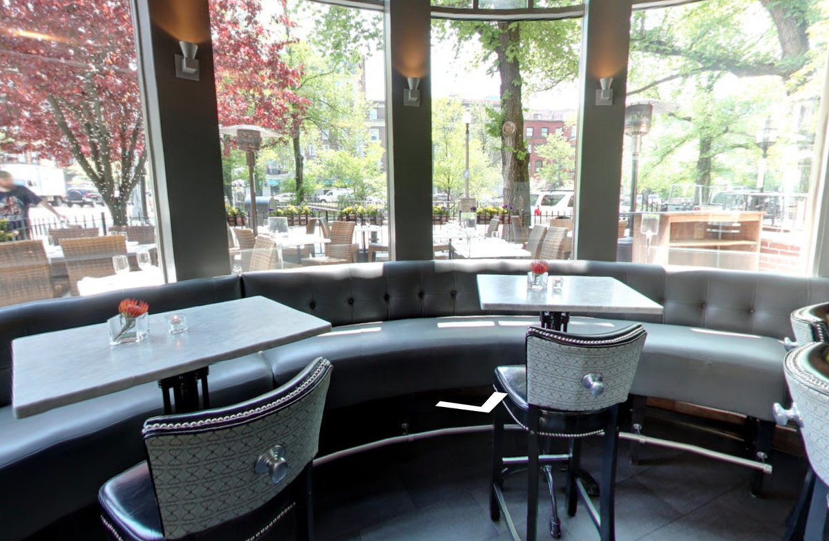 AdamoStone's tweet photo. Fine dining on fine surfaces📍 @deuxave 

Carrara Marble tables with a Commonwealth Ave view.  @OnlyInBOS https://t.co/DmJ3NU0VHX