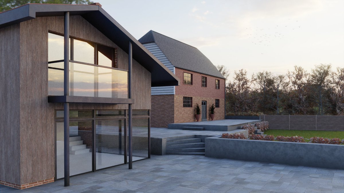 This contemporary design will replace the existing barn and through careful consideration of materials will produce a modern annexe.