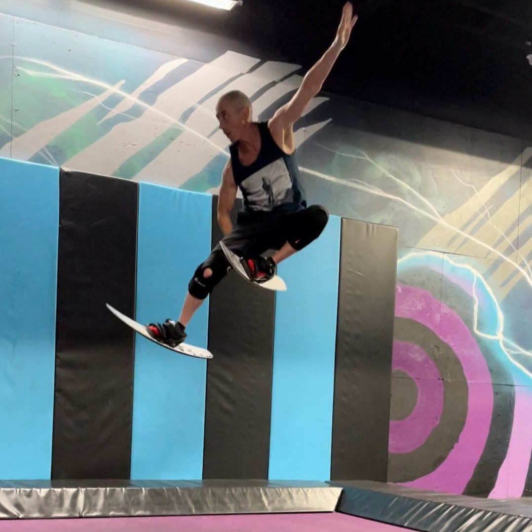 steven_kotler's tweet photo. More ski training. Another round with the tramp skis. That's a Japan grab—but for those of you old enough... I'm clearly...ha, ha, ha...staying alive, staying alive...
#flowtraining #ski #flow https://t.co/spQDrOSrUy
