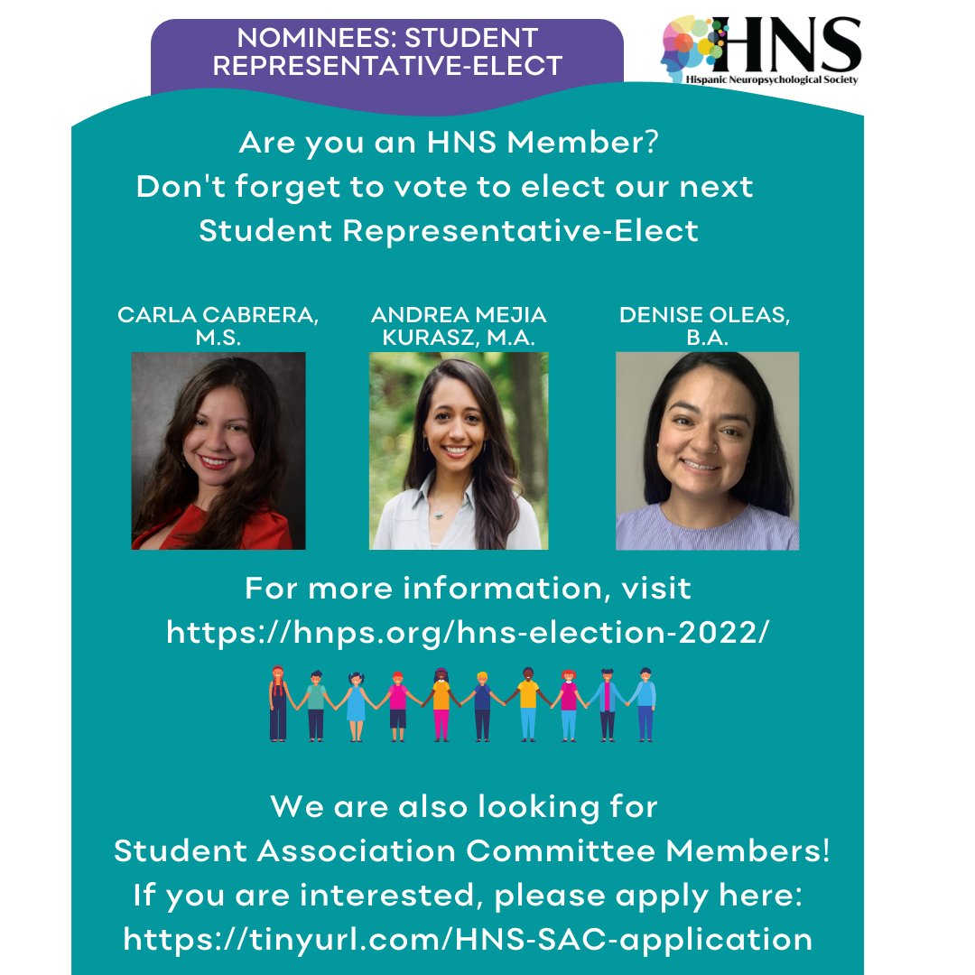 sac_hns's tweet photo. Dear @HispanicNS Family: Please Remember to VOTE! Voting period will close on Thursday, 12/9. We have fantastic candidates running for Student Rep-Elect, including Carla Cabrera, @amkurasz, and @oleasdenise! Go to https://t.co/pcFU8FyAvH and cast your vote! https://t.co/1TBUHhAbTs
