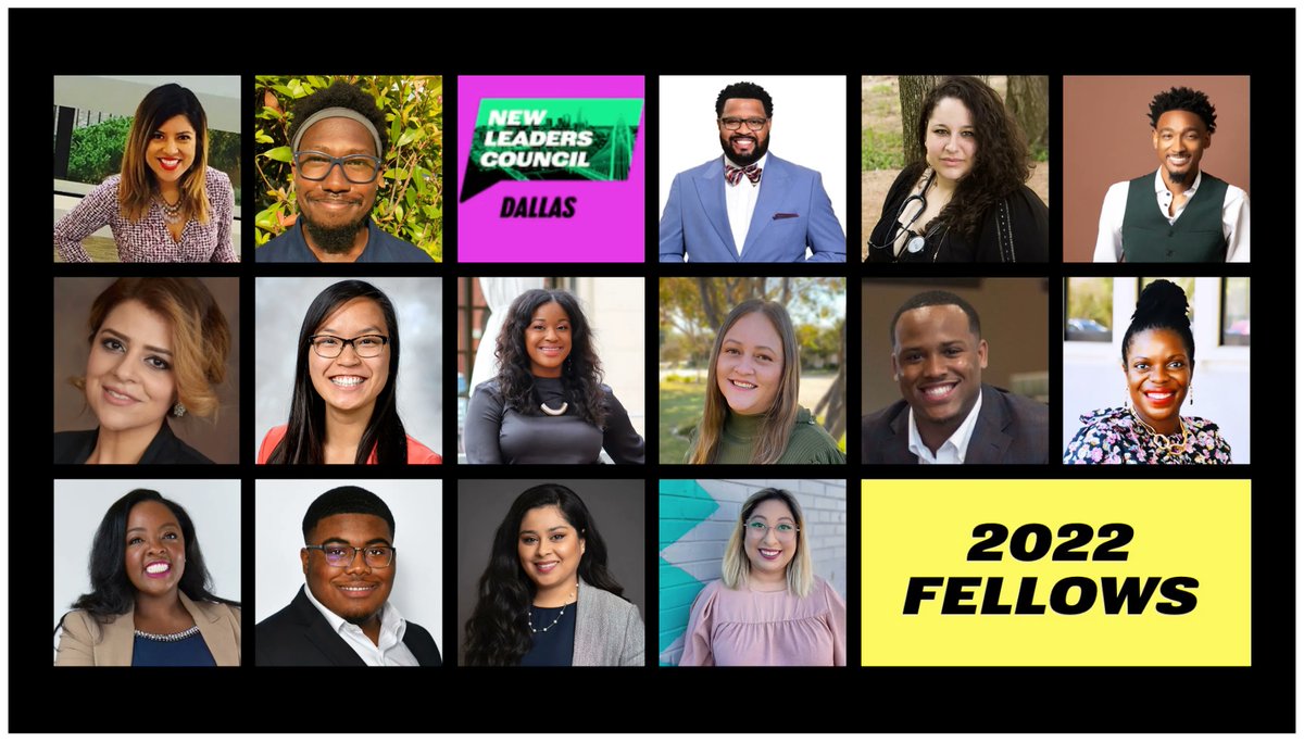 nlcdallas's tweet photo. NLC Dallas’ 2022 Fellows are ready to change the world. We are so proud and excited to welcome these 15 proximate leaders to our local and national #NLCFamily. With each new cohort, we get a step closer to a more equitable, just world. https://t.co/IMp8utQIg5  #NewLeadersCouncil https://t.co/2XXZfPmCTz