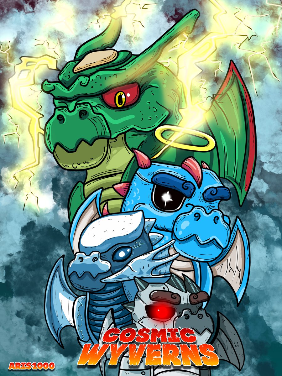 HolyComics's tweet photo. The talent in the wyvern community is unmatched! 🔥
Post your wyvern art under the #CosmicWyverns hashtag and let's show everyone our community is the best! 💚 https://t.co/wI0Uera43f