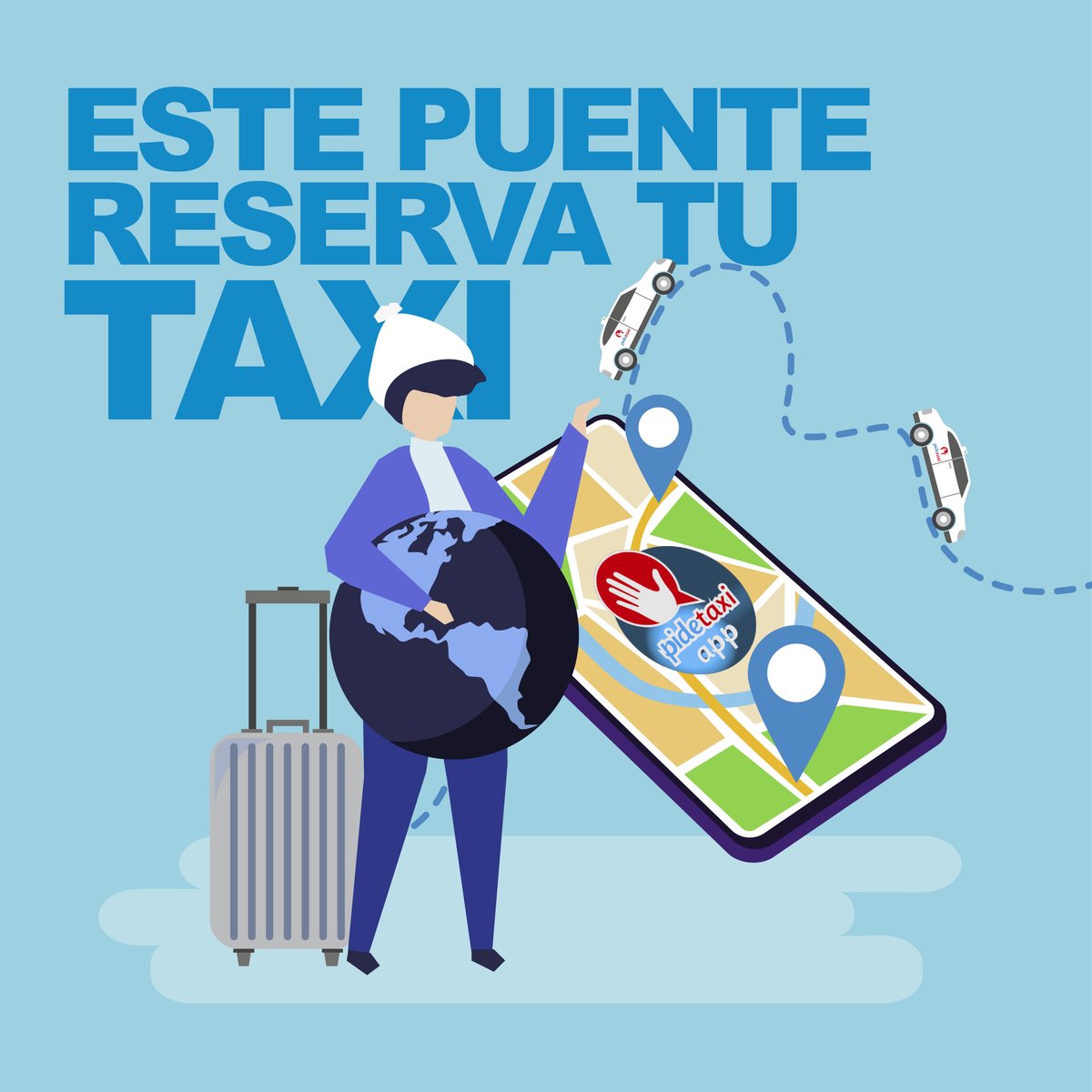 Durante este mes, y en este puente 🎄 nos movemos mucho más con cenas 🥗👩‍🍳, fiestas 🎊, quedadas con amigos... recuerda que tendrás siempre tu taxi 🚕 esperándote y para ti si lo pides con nuestra app 😉📲

#Pidetaxi #Navidad #PuenteDiciembre #Viajes #App #Taxi