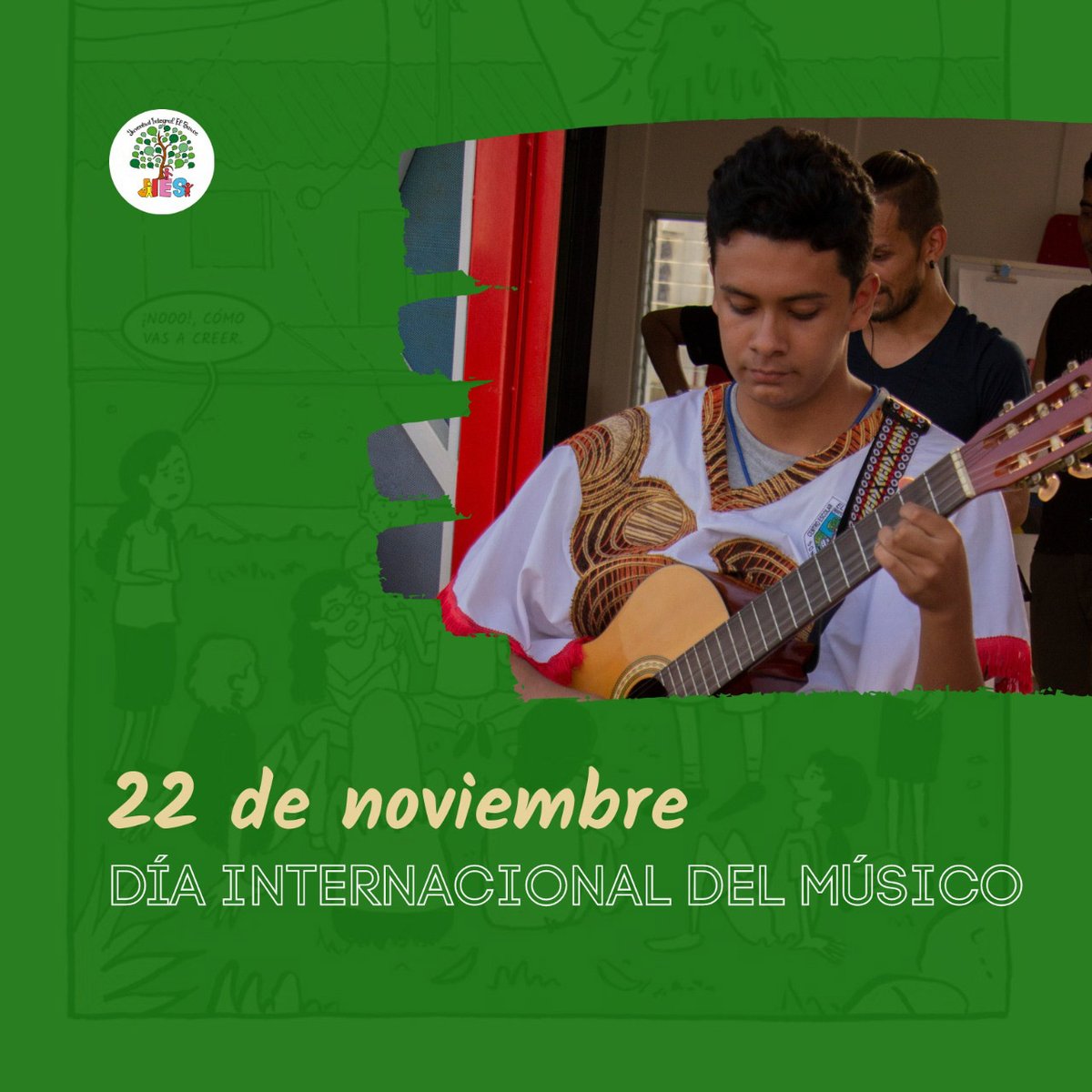 jiesinfo's tweet photo. Nuestro taller de música ha sido por generaciones una tradición, que ha permitido desarrollar habilidades y promover una forma de expresión con sentido social. 

Felicitamos a todas y todos los músicos en el marco de su día internacional. https://t.co/g3Qu4cscnm