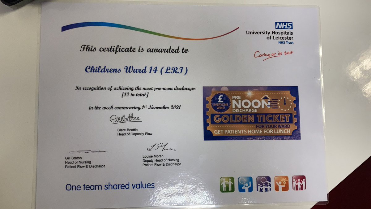 Go WARD 14, getting that flow moving from a+e to the Wards and home again! Nurse led discharge and dr led discharge working together to make a difference 👏🏻👋