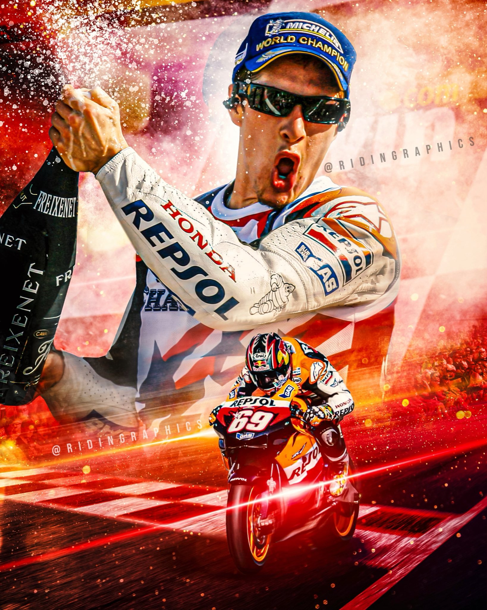 Ridin Graphics The Kentucky Kid Nicky Was One Of My Favourite Riders On And Off The Track Here Is A Tribute To The 06 Motogp Champion And Motogp Legend Nickyhayden
