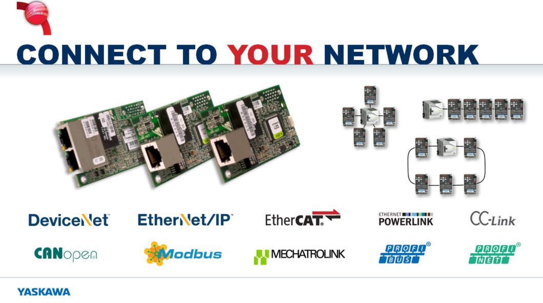 YASKAWA's tweet image. Connect to your network in less than 60 seconds. Yaskawa's #GA500 drive supports all the major industrial communications &amp;amp; connection topologies to adapt to various factory automation networks. Learn more at go.yaskawa-america.com/ul4dc

#Microdrive #Flexible #MakeTheComplicatedSimple