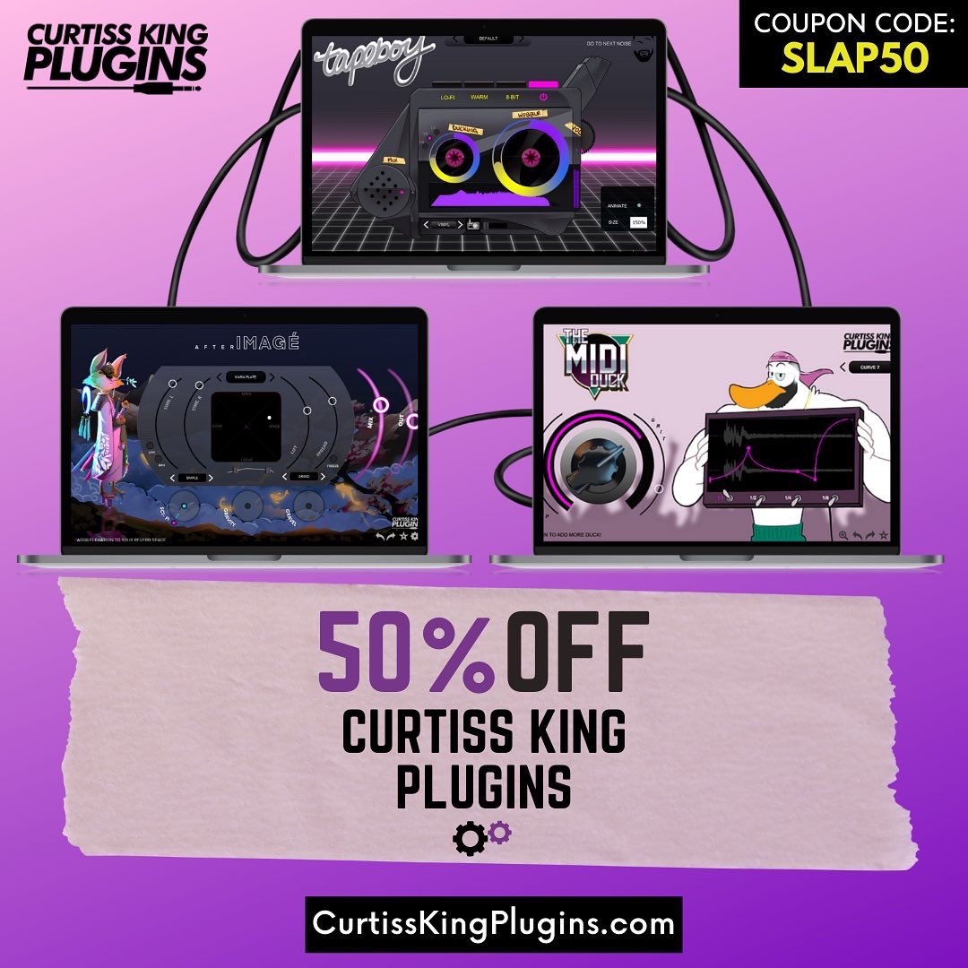 CurtissKing's tweet photo. Music Producers &amp; Creatives, if you have ever wanted to sign up for a course, 1:1 coaching session, get a plug-in, or cop a sound pack from @slapexperts 👇🏽

There’s no better time than now 💪🏽

50% Off
Use the code: SLAP50

📚 https://t.co/0Besan8T9E
🥁 https://t.co/7e3sj97UQE https://t.co/GO0Dk1NbZ1