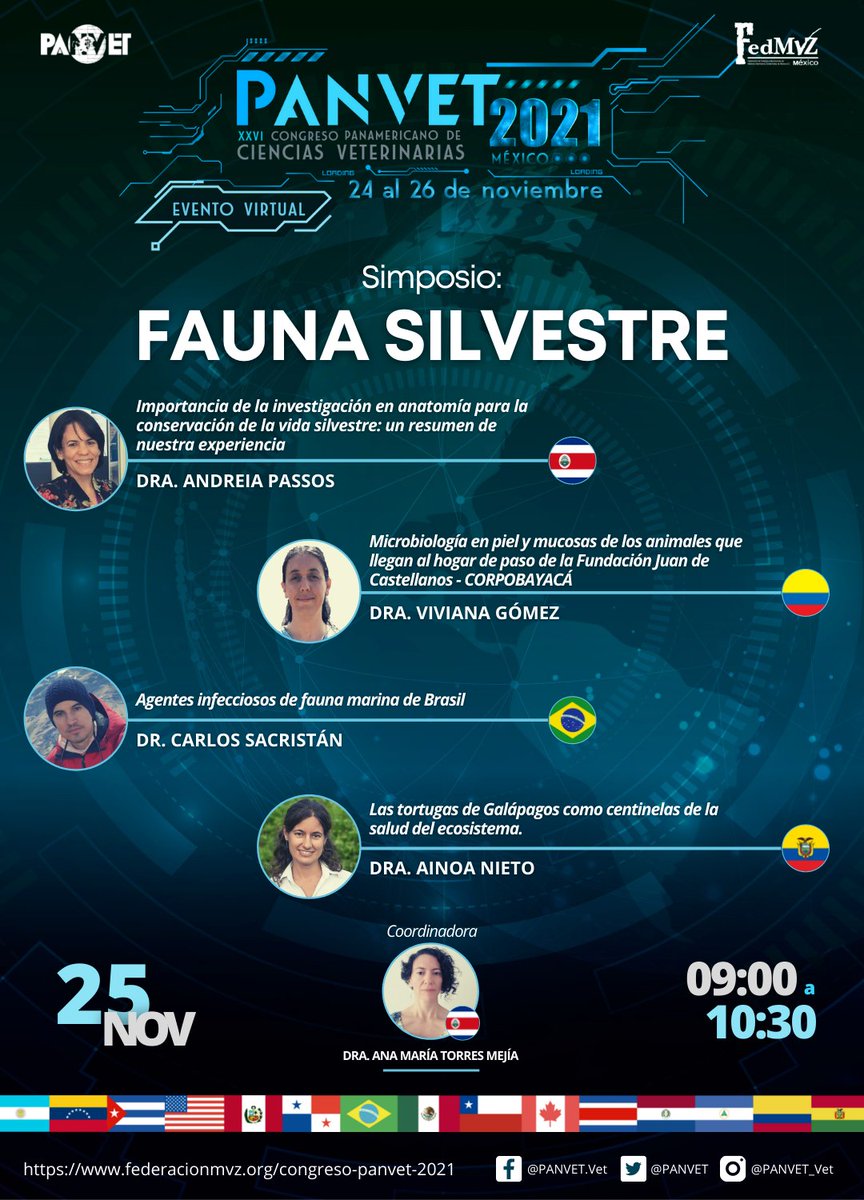 DarwinFound's tweet photo. Nuestra científica veterinaria, Ainoa Nieto, ha sido invitada a participar en el Simposio de Fauna Silvestre del Congreso #PANVET2021 de @panvet que se desarrolla virtualmente del 24 al 26 de noviembre. 

Para más información puedes visitar 👇🏽 https://t.co/fC2e5jG0Fl. https://t.co/ejaH8XSKLW