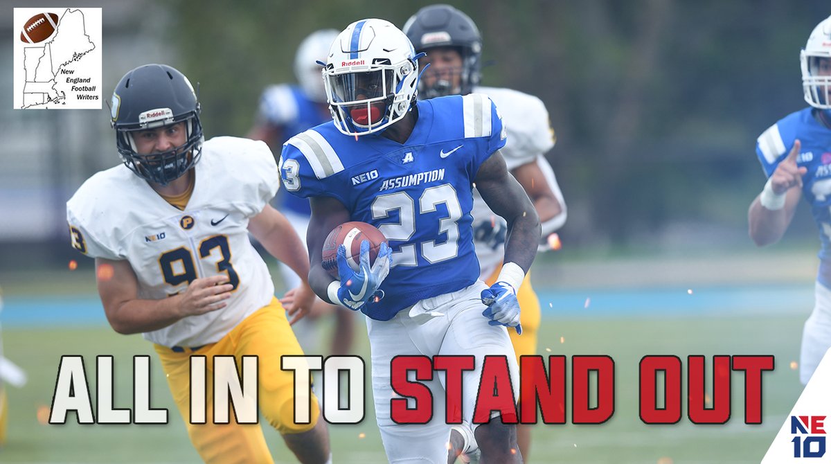 The NE10 (@thenortheast10) on Twitter photo 𝐀𝐋𝐋-𝐍𝐄𝐖 𝐄𝐍𝐆𝐋𝐀𝐍𝐃 𝐓𝐄𝐀𝐌
NE10 programs placed 6⃣ football players on the All-New England Team on Monday, including players from <a href="/GoAssumptionU/">Assumption University Athletics</a>, <a href="/BentleyFalcons/">Bentley Athletics</a>, @UNHChargers and <a href="/GoStonehill/">Stonehill Athletics</a> 🏈
🔗: bit.ly/3oXznx0
#NE10EMBRACE #NCAAD2 #D2FB 𝐀𝐋𝐋-𝐍𝐄𝐖 𝐄𝐍𝐆𝐋𝐀𝐍𝐃 𝐓𝐄𝐀𝐌
NE10 programs placed 6⃣ football players on the All-New England Team on Monday, including players from <a href="/GoAssumptionU/">Assumption University Athletics</a>, <a href="/BentleyFalcons/">Bentley Athletics</a>, @UNHChargers and <a href="/GoStonehill/">Stonehill Athletics</a> 🏈
🔗: bit.ly/3oXznx0
#NE10EMBRACE #NCAAD2 #D2FB
