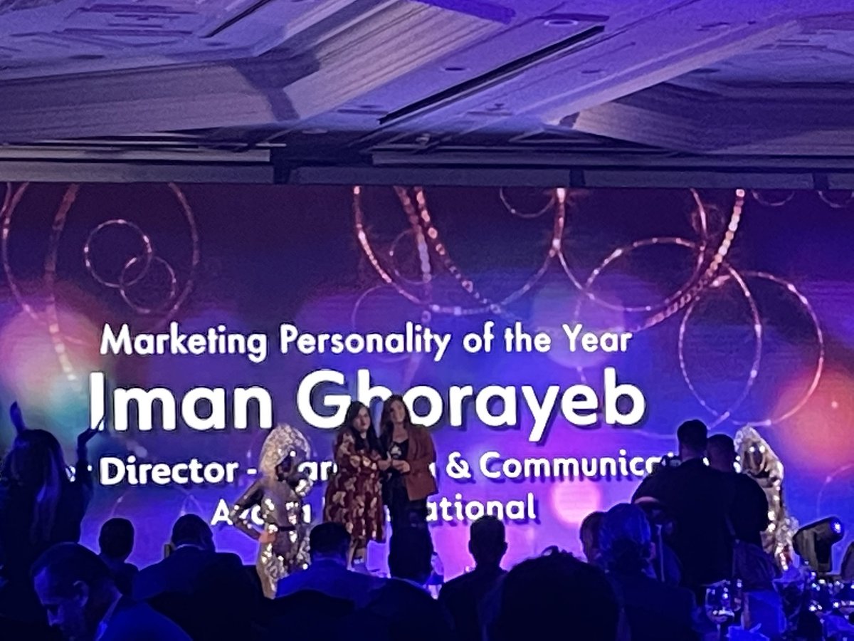 Congratulations to our very own! <a href="/iman_ghorayeb/">Iman</a> the award says it all
<a href="/techPRtom/">Tom - توم باي</a> <a href="/Sari_Baki/">Sari Baki</a> #experiencesthatmatter #marketingpersonalityoftheyear