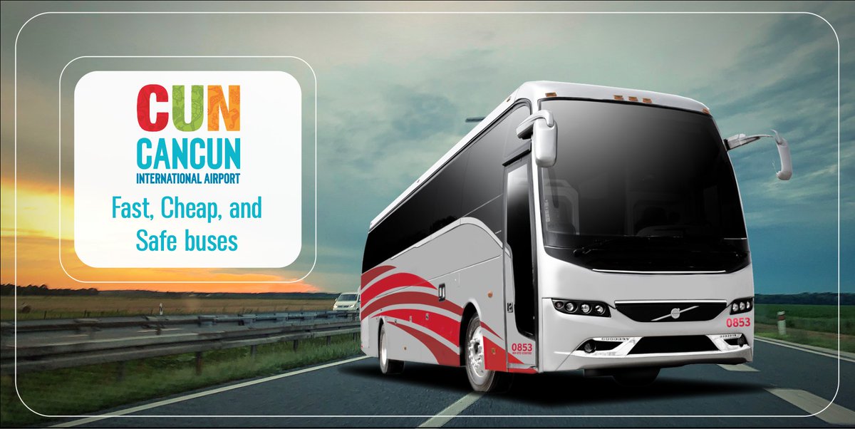 Are you looking for a comfortable and safe option to travel from the Airport to Cancun, Playa del Carmen, and Tulum? Take a safe bus from Cancun International Airport. Book your tickets on our website! cancunairport.com/public-buses.h… #VisitMexico #SafeTravels #cancun