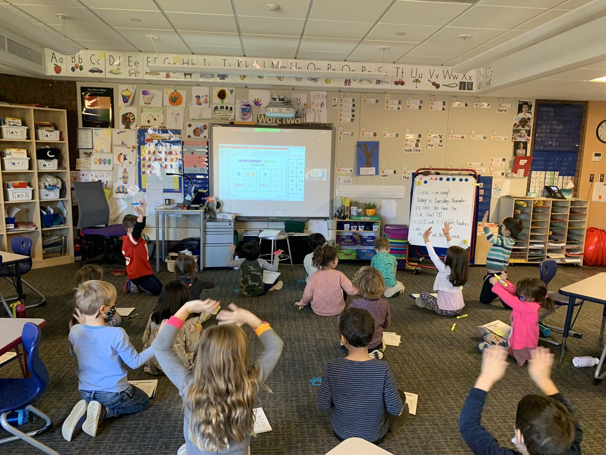 mdmathgirl's tweet photo. Lots of fun @MillerDriscoll school today playing #NumTanga and #Kakooma bingo with @gregtangmath!  Kindergarten, 1st grade and 2nd grade classes all having a blast! #wiltonwayct @WPSMDSocial https://t.co/A66H0IItsE