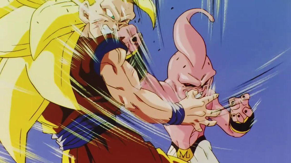 DBkaiShotsHD's tweet image. SSJ3 Goku (悟空) vs. Majin Buu (魔人ブウ).