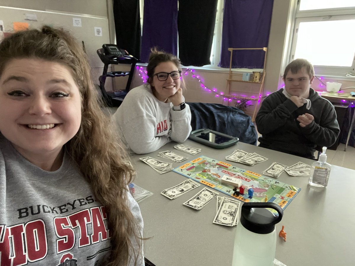 ErinnShively's tweet photo. We didn’t come here to make friends 😎😜 #Math #MonoplyJR #WeAreMaumee #Classmadefun 🥰🥰 @MHS_SP_Inc @MaumeePanthers @TriciaSamuelMCS @MaumeeHS https://t.co/pAG3ncIoir