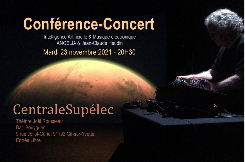 Rendez-vous à 20h30 au théâtre Rousseau pour un concept inédit : un concert-conférence ! Le BdA est très fier d'accueillir <a href="/jcheudin/">Jean-Claude Heudin</a> et son IA, Angélia, pour un moment exceptionnel, entre art, science et créativité, empli de sonorités nouvelles et renversantes !