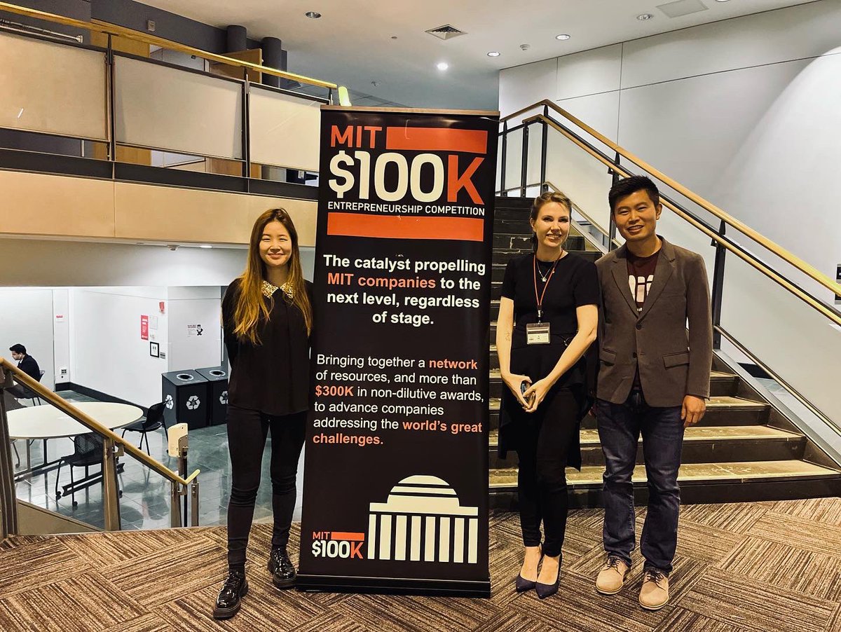 Congrats Hannah, Kate and Jonathan for winning the Audience Choice Award at this years MIT 100K. They pitched Moshion which is an IOT system for wheelchair users and bedridden people which helps to prevent pressure ulcers. 

@MIT100K is an entrepreneurship competition. 

#mit100k
