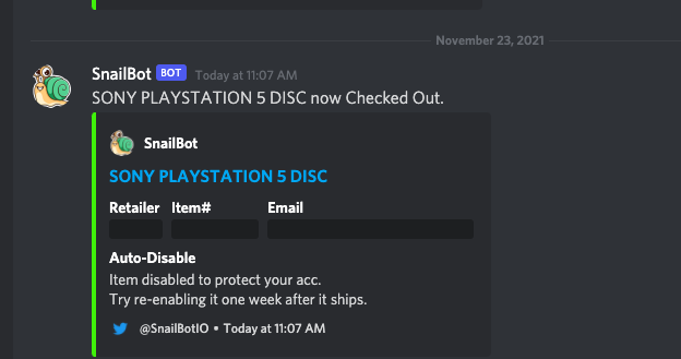 Life_living_it's tweet photo. @SnailBotIO out here putting the work (1 out of 2), was literally in a meeting then looked over my phone and saw the Discord notif. Should have had my other account on (forgot to enable ps5s before yesterday). #snailgang . Setup accounts and forget about it while it does its job https://t.co/iVlOhLSUDf