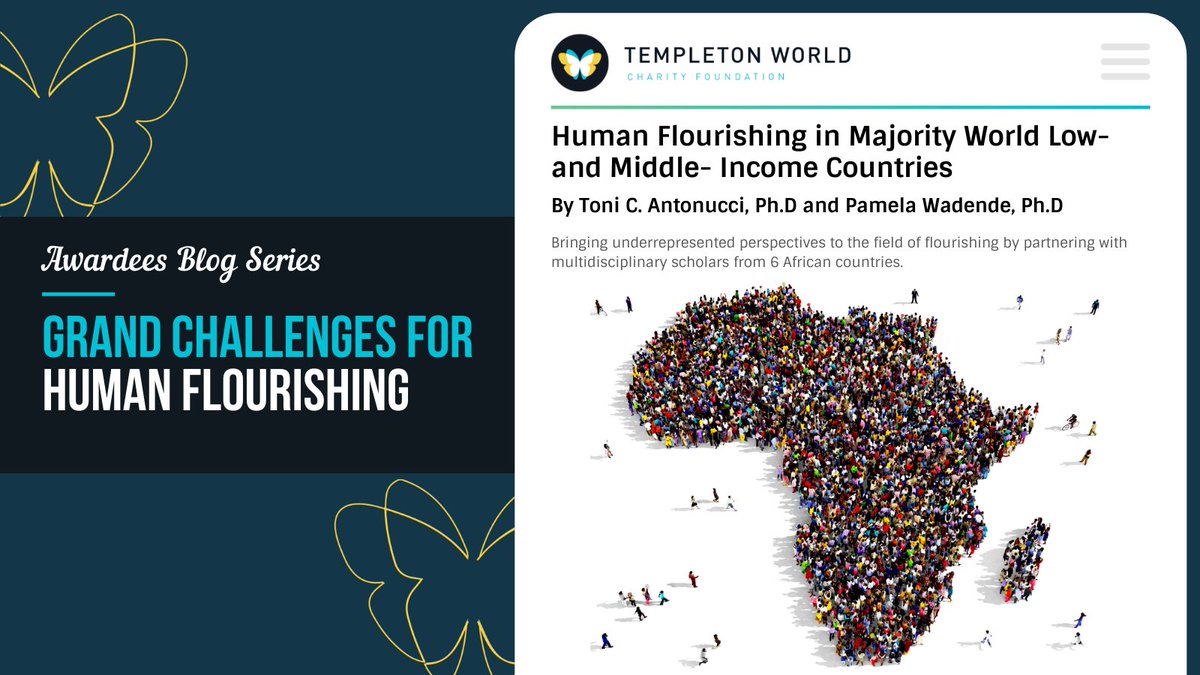TempletonWorld's tweet photo. 🌍Learn how TWCF grantees Drs. Toni Antonucci (@UM_Psychology, @ISSBD) & Pamela Wadende (@Pam_Akinyi) are helping bring diverse perspectives to the field of #HumanFlourishing by partnering w/multidisciplinary scholars from 6 African countries https://t.co/xkB3AXoYhK
#beyondWEIRD https://t.co/7IRBUIwvkE