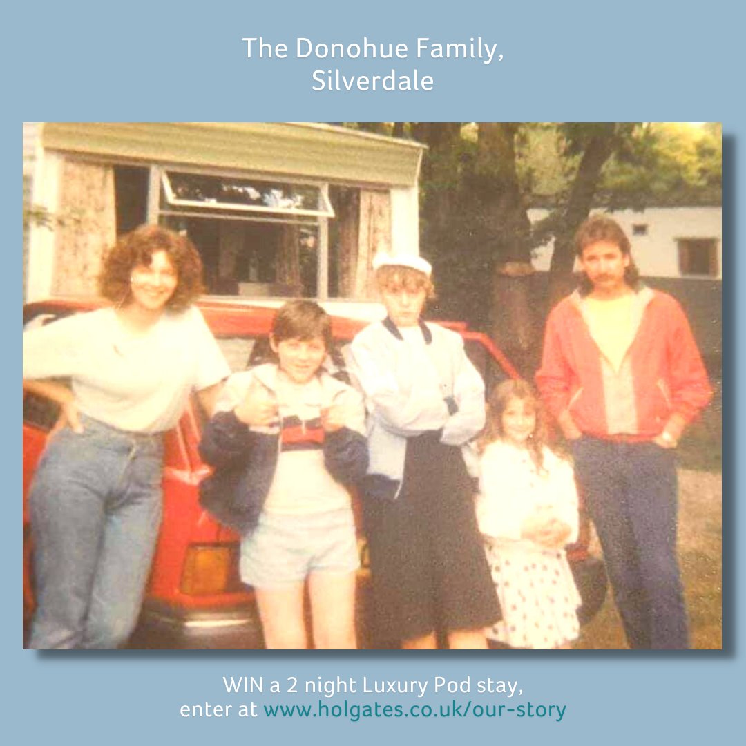 We love this photo entry from the Donohue family in front of their caravan in 1987 😍