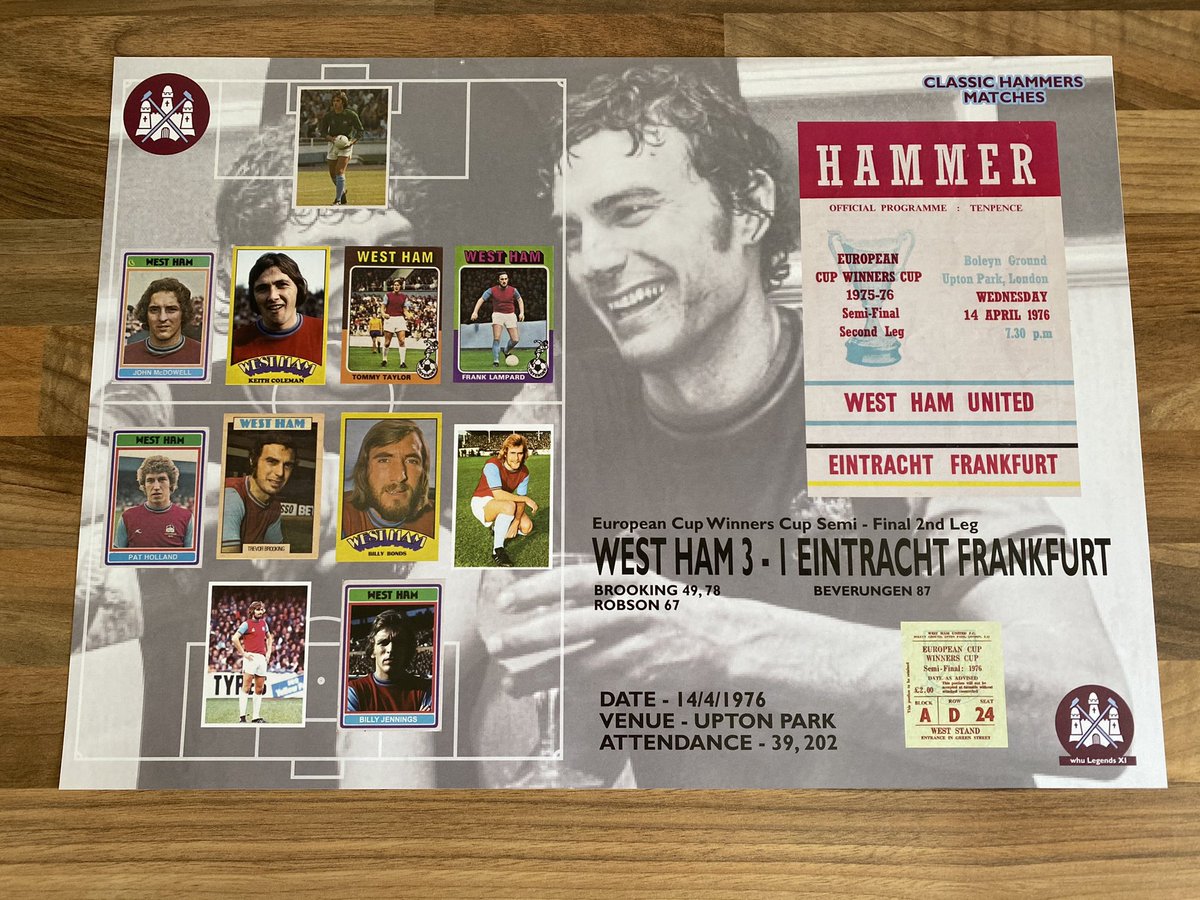 Due to a time waster I am giving away this A3 print of the Semi Final in the ECWC against Eintracht Frankfurt. Some would say the best night ever over the Boleyn. To enter just like &amp; RT this post to enter. Draw will be made Friday and Good Luck!! ⚒⚒