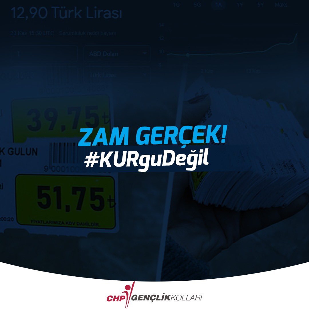 "Ben ekonomistim" dedin.
Peş peşe gelen ZAMLAR gerçek, #KURguDeğil