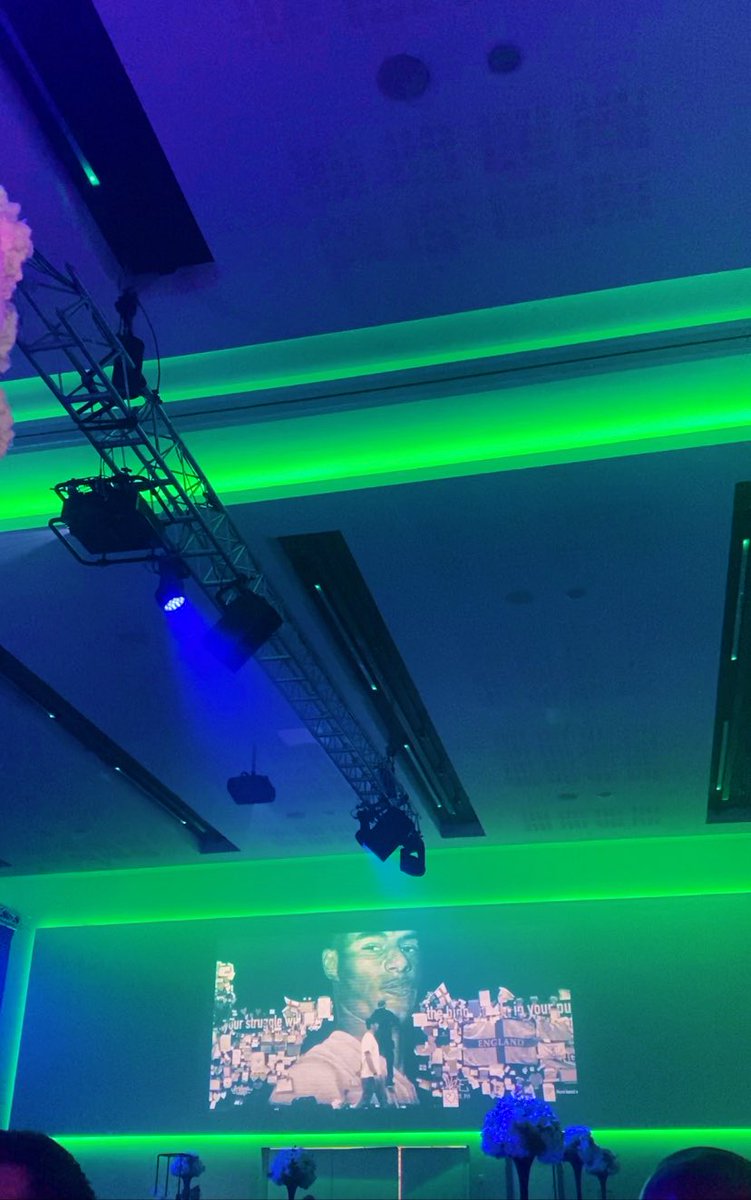 tonguetweets's tweet photo. Brilliant night @NWFAwards. Highlight of the night was seeing Denis Law get Lifetime Achievement award and so many of the TTM family getting together. Loved making the VTs for the night too, production energies back! 🎥 🎞 ⚽️ https://t.co/WzNcmj2umd