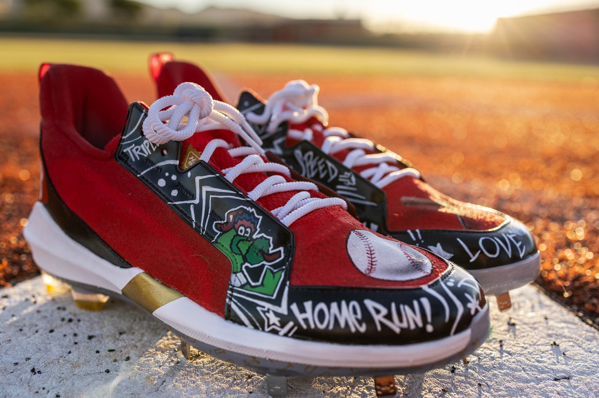 Matt Breen on X The UnderArmour cleats Bryce Harper showed off last week after winning the MVP were designed by the North Camden Pirates a youth baseball team who received cleats from