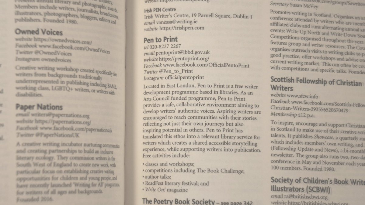 Pen_to_Print's tweet photo. We are so honoured to be listed in 2022's Writers' & Artists' Yearbook! π₯³ You can borrow a copy of this year's Yearbook from your local London Borough of Barking and Dagenham Library today! Thank you @Writers_Artists π https://t.co/xVRKymBocu