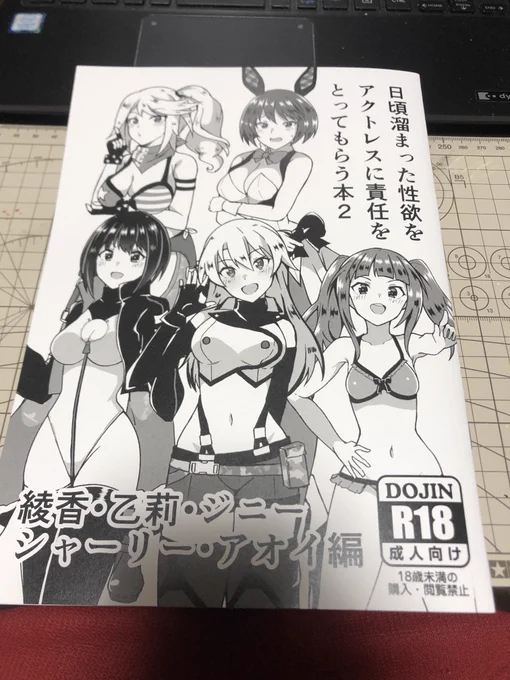 日頃溜まった性欲をアクトレスに責任をとってもらう本2 / クラマリ(@godbaan)さん
綾香・乙莉・ジニー・シャーリー・アオイに表紙ママのコスで2P見開きでガンガンえっちなことをする本
もーシンプルで分かりやすいのが良い
実際あんな衣装毎日間近で見てたら気が狂うと思う 