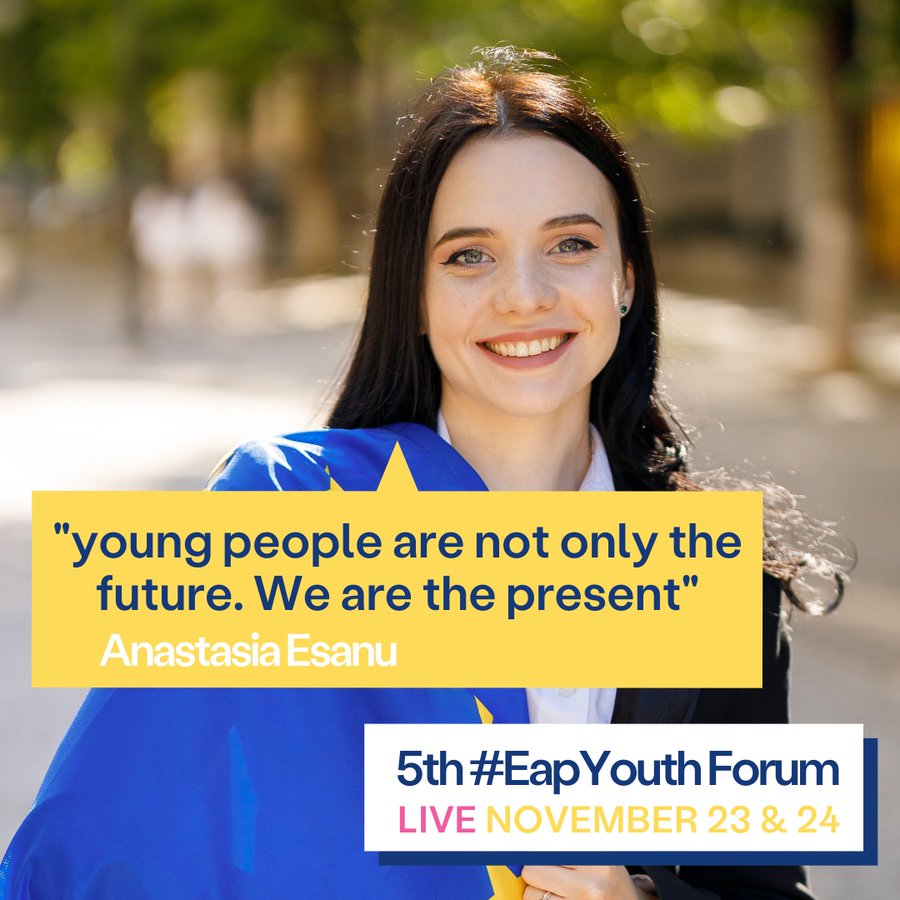 eu_enlargement_'s tweet photo. We hope you enjoyed the first day of the 5th #EaPYouth Forum!
Don’t forget to tune in on our Facebook page tomorrow as of 09:00 CET to follow a panel discussion on the role of #youth in upholding European values & democracy.
More info➡️https://t.co/g3Byyt2ZMu
#StrongerTogether https://t.co/lDVdfqZJZF