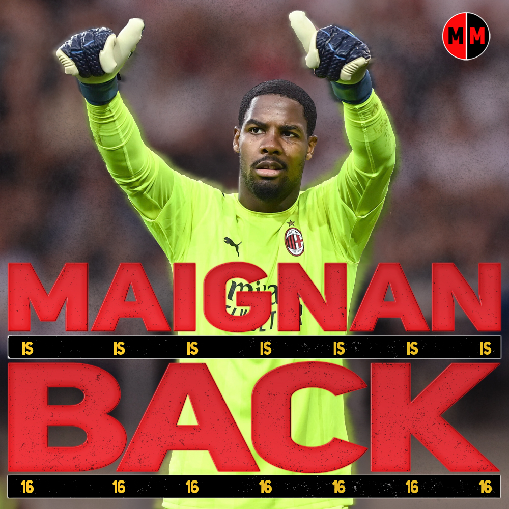 MilanMedia1's tweet photo. According to recent reports #MagicMikeMaignan will be making a miraculous recovery and could return to the pitch against Sassuolo on Sunday!

#ForzaMilan 💪🔴⚫️ https://t.co/BHhfjlHR82