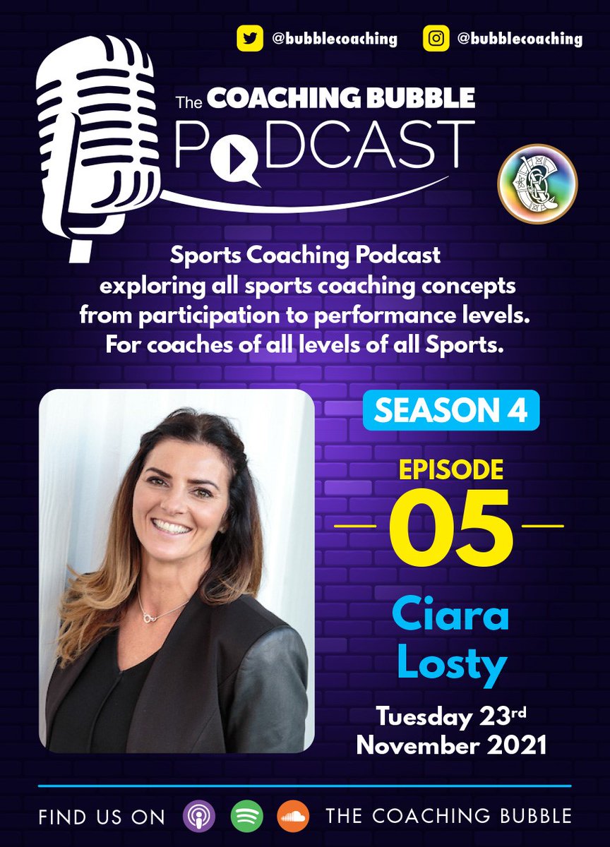 Delighted to be joined by <a href="/CiaraLosty/">closty-sportpsyc</a> Course leader MSc Applied Sport&amp; Ex Psych <a href="/waterfordit/">OConnellSchool</a> 
Ciara outlines how psychology can help coaches and athletes’ decision making  and that no one size fits all in defining success. 

🎧Listen here
linktr.ee/TheCoachingBub…