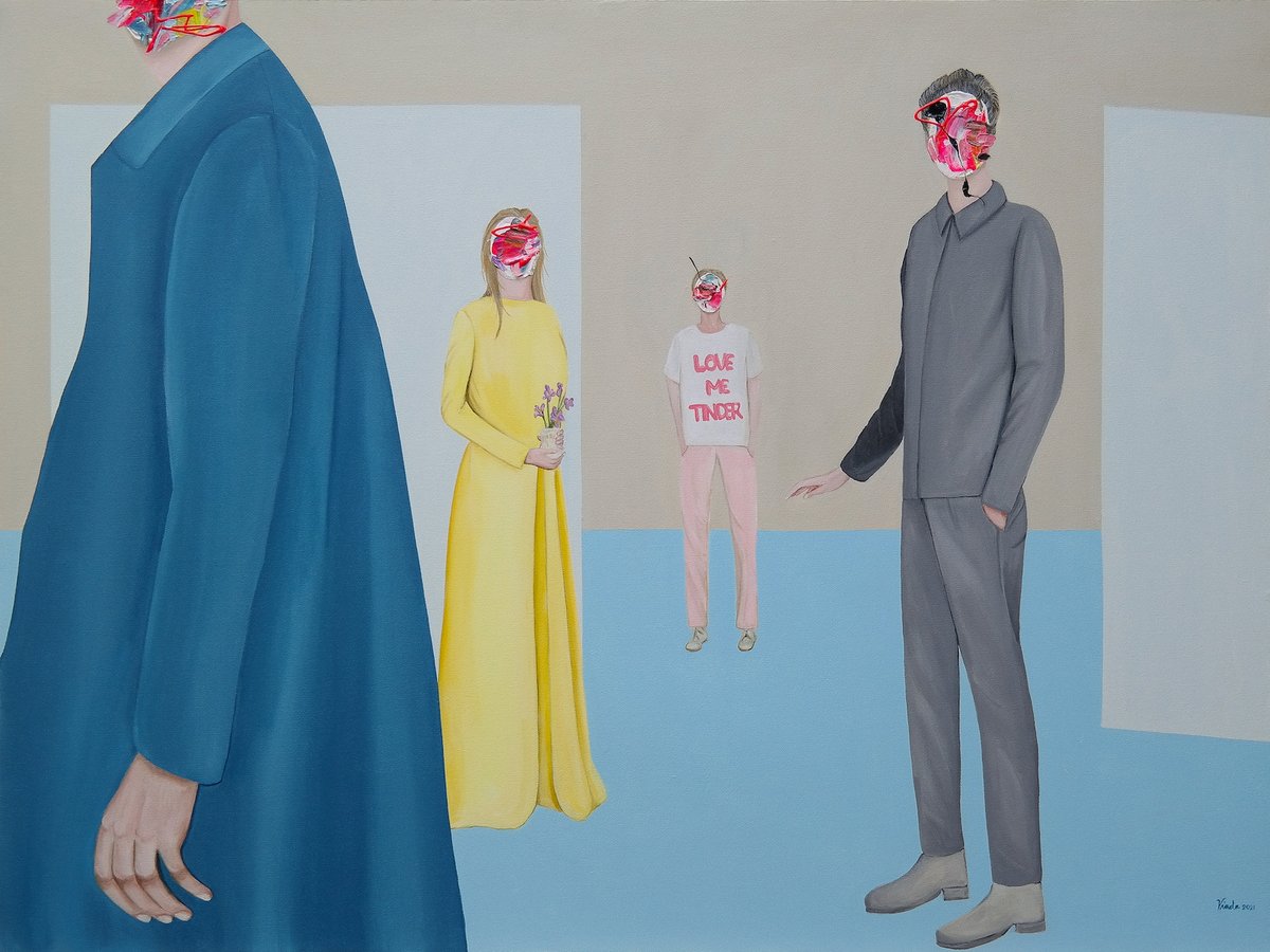 Title: Strangers Again
Size: 90cm x 120cm
Year: 2021
Medium: Acrylic on Canvas
#erwinviado #contemporaryart #acrylicpaint #manilaart #art #artist