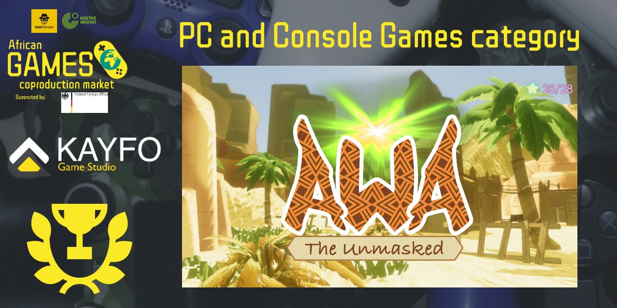 <a href="/KayfoGames/">Kayfo Game Studio</a> is 2nd team selected in #PC and #ConsoleGamesCategory with their game #Awa ! Discover the story: the Goddess of Order commands Awa to save her village
and her brother from the cursed masks unleashed by the
God of Chaos 🤓