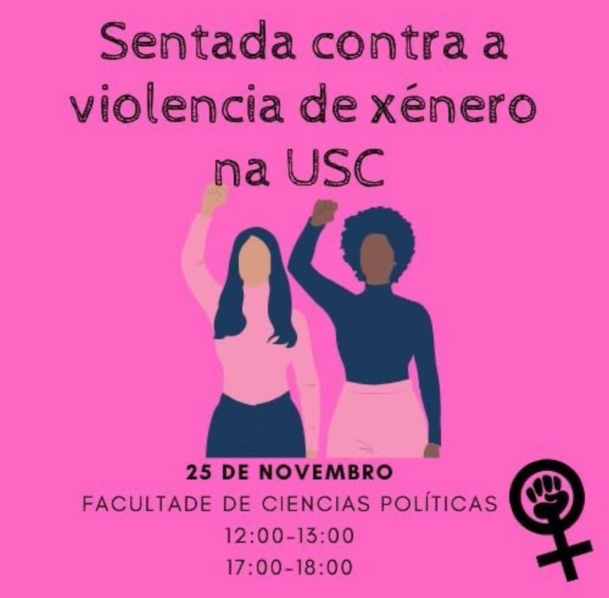 EeMGaliza's tweet photo. Este 25N estaremos presentes na sentada que se vai celebrar na facultade de ciencias políticas da USC, lembrade asistir! https://t.co/aDBM0vD5HL
