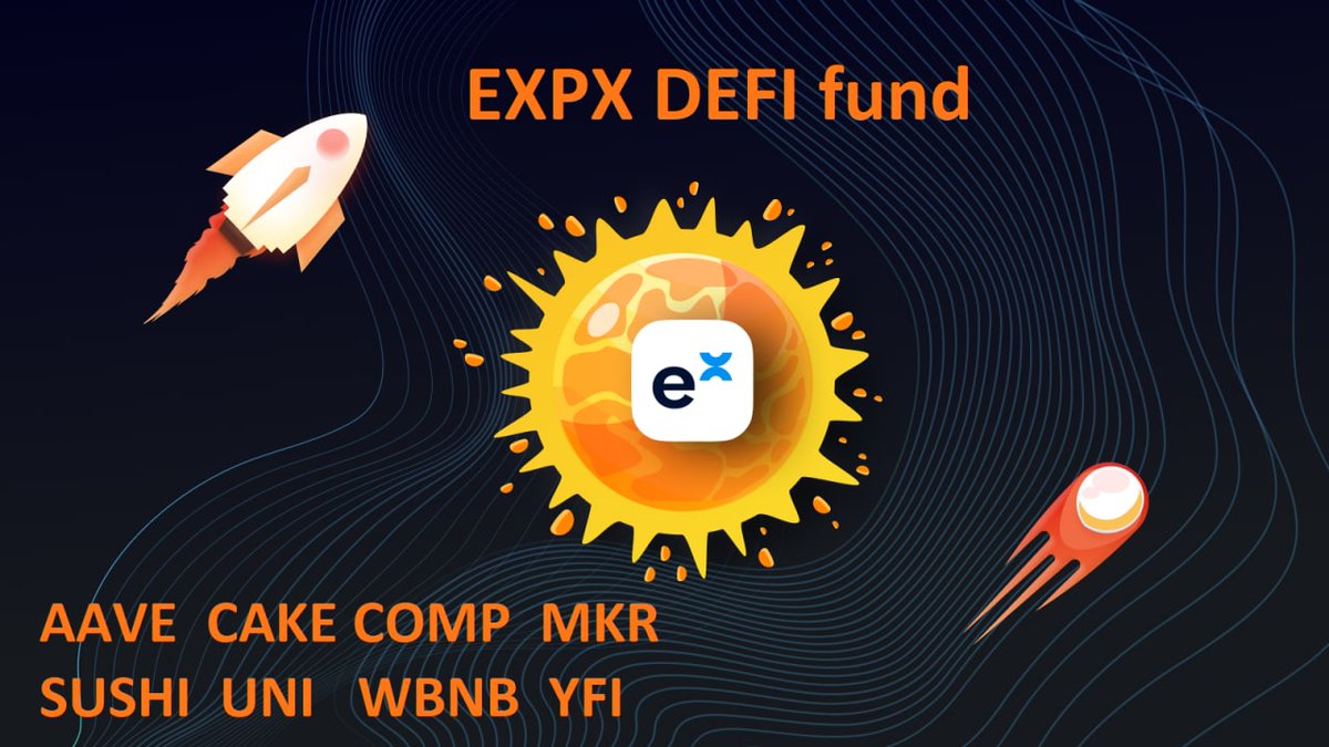 expx_finance's tweet photo. EXPX DEFI fund

8 time-tested DeFi projects:
#AAVE #CAKE #COMP #MKR 
#SUSHI #UNI #WBNB #YFI

All tokens received equal shares.

https://t.co/KkckAkuDxJ https://t.co/x0E8pEZ9Cp