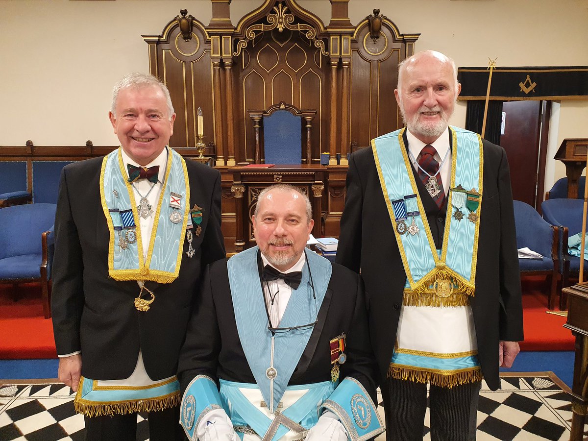 Super evening past night supporting WBro Adam Douglas as he was installed as WM of Pilgrim Lodge in Leeds.  WBro Adam is the 3rd member of St Pats to be installed into the chair in another Lodge this year.