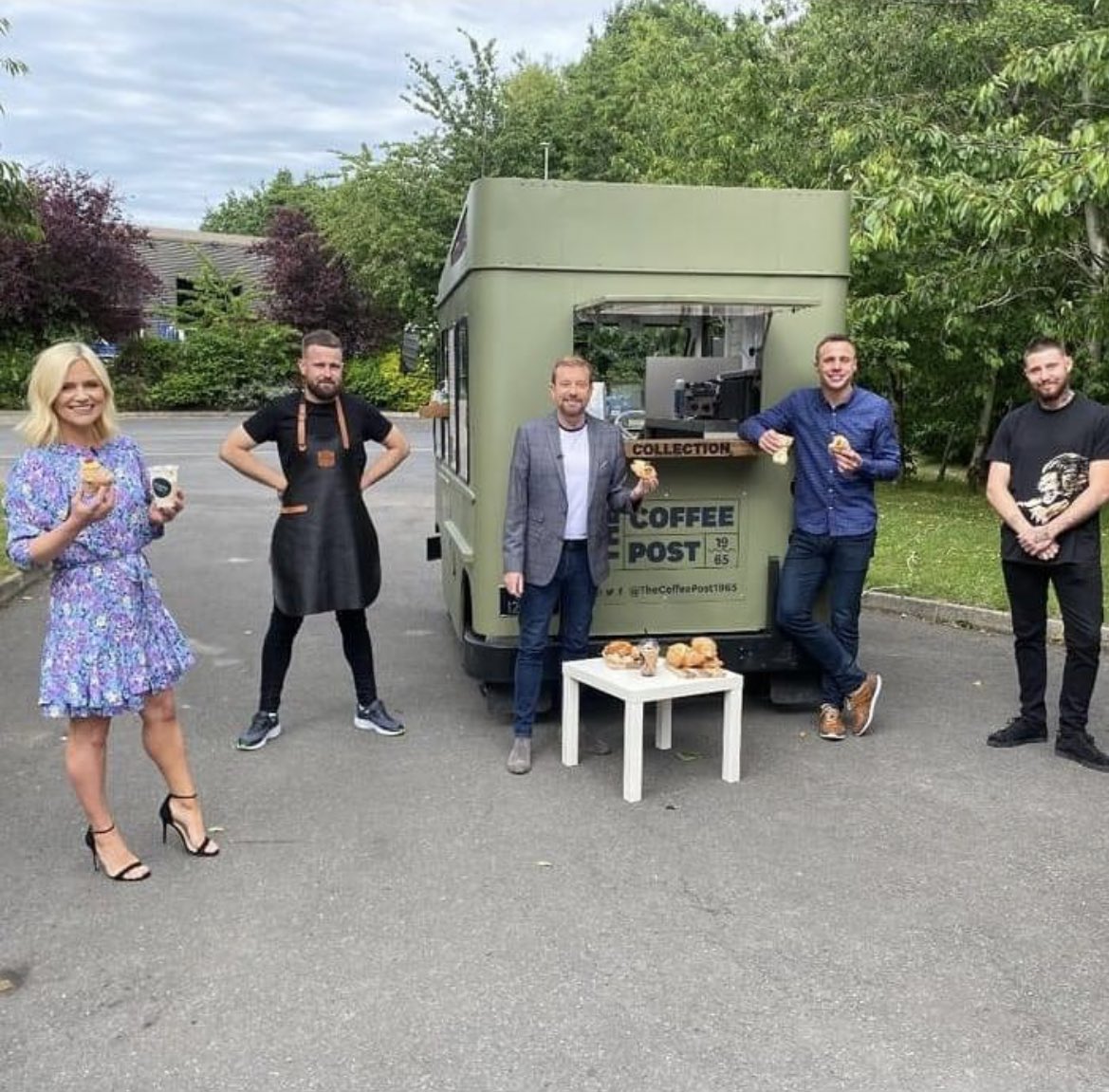TheSJTobin's tweet photo. Do you remember I was a bit taken with this yoke earlier this year?

Well, the iconic 1965 FJ6 Jeep Fleet Van @TheCoffeePost65 is up for sale.

Unfortunately I have a child who has me broke- and I make bad coffee.

 #coffeevan #coffee #barista #business #startup #forsale #sale https://t.co/wAZnUTwvQW