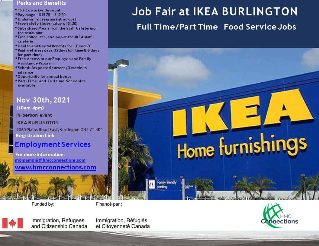 Looking for a  #PartTimeJob? #FullTimeJob? Please register for the #Ikea #JobFair here: https://t.co/kuF5GsTmDW
Don't miss any #HMCConnections events, subscribe to your news now: https://t.co/AY9R1393VC https://t.co/35W0BDoUDv