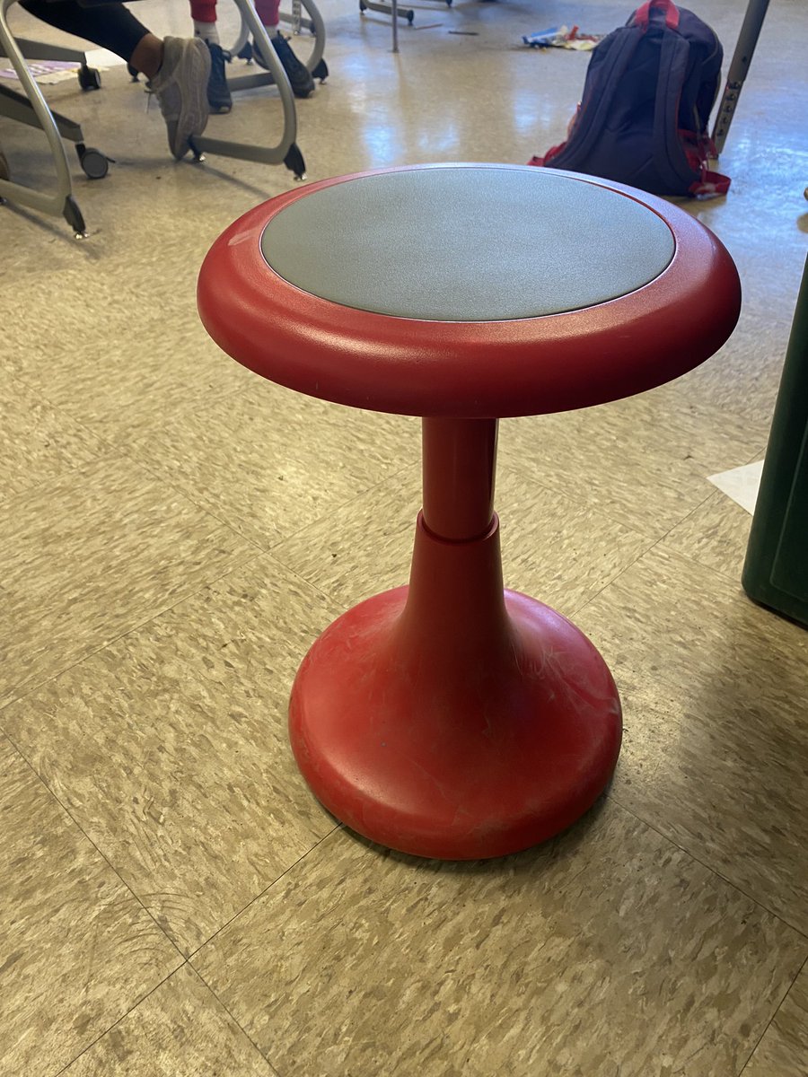 WPTravis's tweet photo. 20 times this month students have fallen off this little balance chair. The routine is now make sure the faller is ok, enjoy a laugh / celebrate another fall, then the faller gets to either update the counter or pick someone to update it for them. https://t.co/fVTWuoho3V