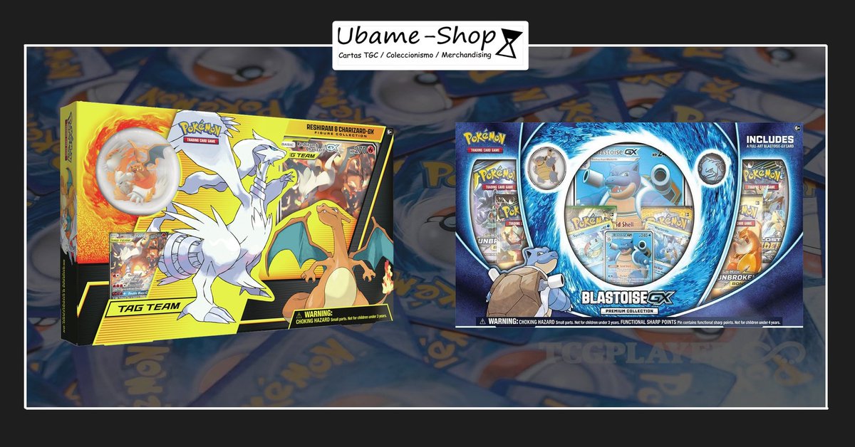 ubameshop's tweet photo. Disponible en web ✅

Producto en español

-Caja charizard y reshiram
-Caja blastoise 

#PokemonTCG #pokemon #cartas #TCG #ubameshop https://t.co/nhaESdsziz