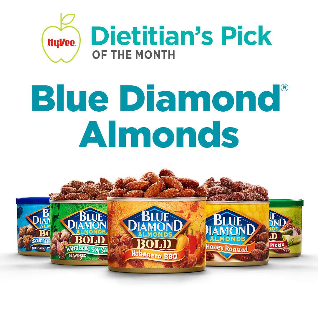 Our November Dietitian Pick of the Month is Blue Diamond Almonds!
Include almonds in your favorite trail mix, smoothie or morning oatmeal! 

For more plant based protein recommendations be sure to check out our dietitian services 
ms.spr.ly/6016km1Ak