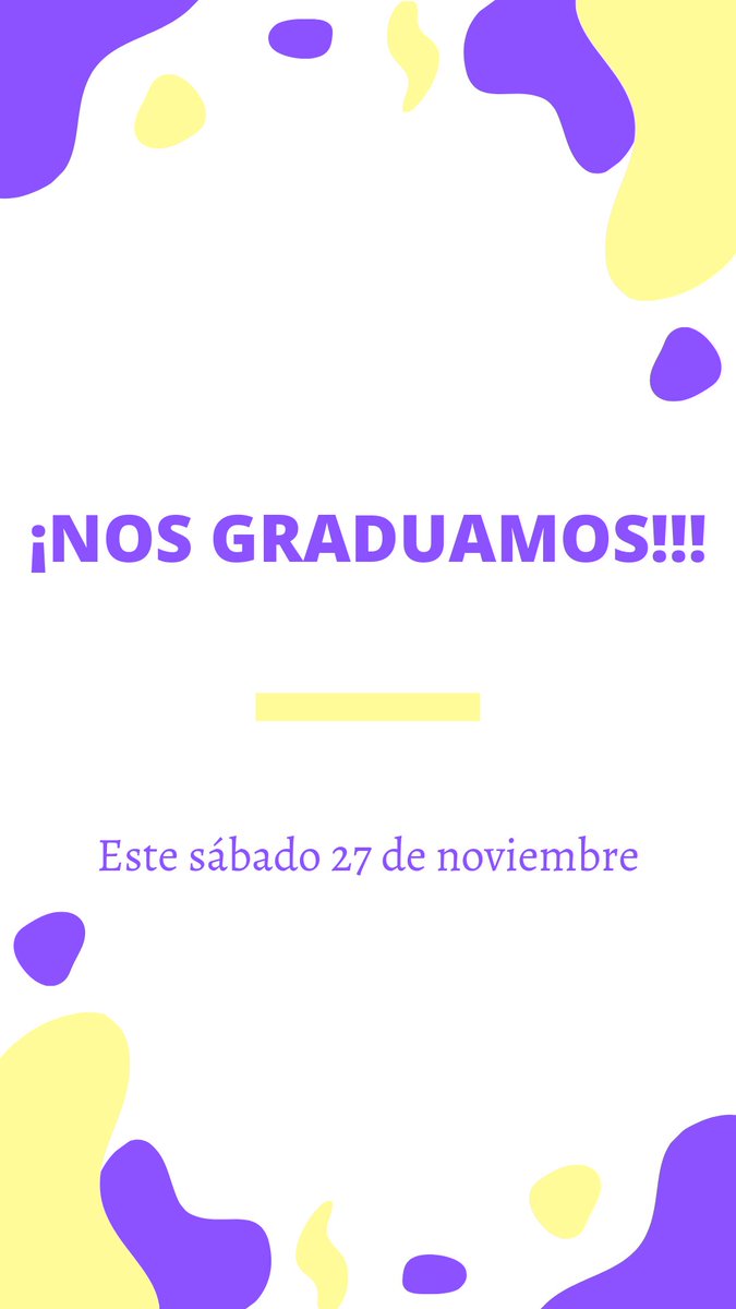 matrix_p21's tweet photo. 💛💜¡ESTE SÁBADO ES NUESTRA GRADUACIÓN!!!🤯🎉💜💛 https://t.co/30htLfWesJ