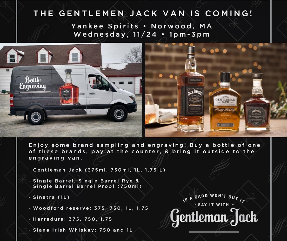 Join us Wednesday at Yankee Spirits Norwood from 1:00pm - 3:00pm to get FREE custom bottle engravings! Give the perfect gift this holiday season 🎁🥃

#gift #yankeespirits #engraving #bottle #bottleengraving #perfectgift #gifts #event #spiritevent #yankeespiritevent #Norwood