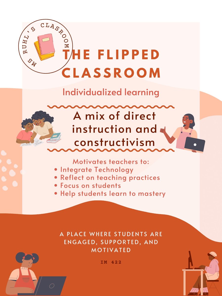 caitlinruhl02's tweet photo. I just learned about the flipped classroom concept and I absolutley love it!  I'll definelty keep it in mind when I get my own classroom. I also made a poster on @canva talking about the main points.  #edchat #im422 https://t.co/LCSpzDarmc