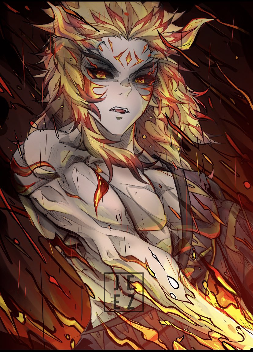 Kyojuro Rengoku  Anime demon, Slayer anime, Demon art