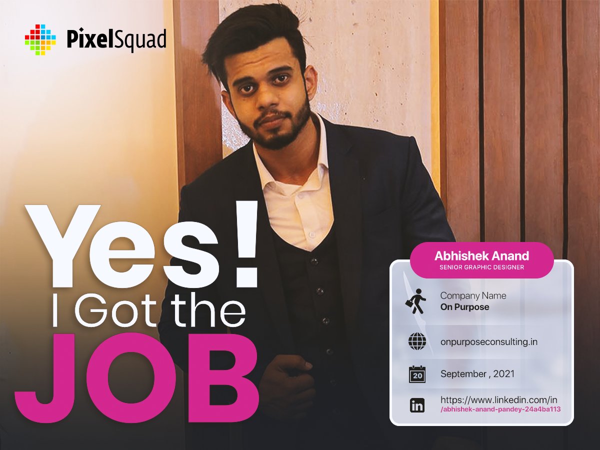 Pixelsquad77's tweet photo. Feeling so much joy for you today. What an impressive achievement! Abhishek!!

Abhishek's Profile: https://t.co/eHuTGNipHJ

#PixelSquad #WebDesign #GraphicDesign #Art #SociaMedia #UI #UX #video #animation #Jobs #Hiring #vicancy https://t.co/Jv6z7OKRTJ